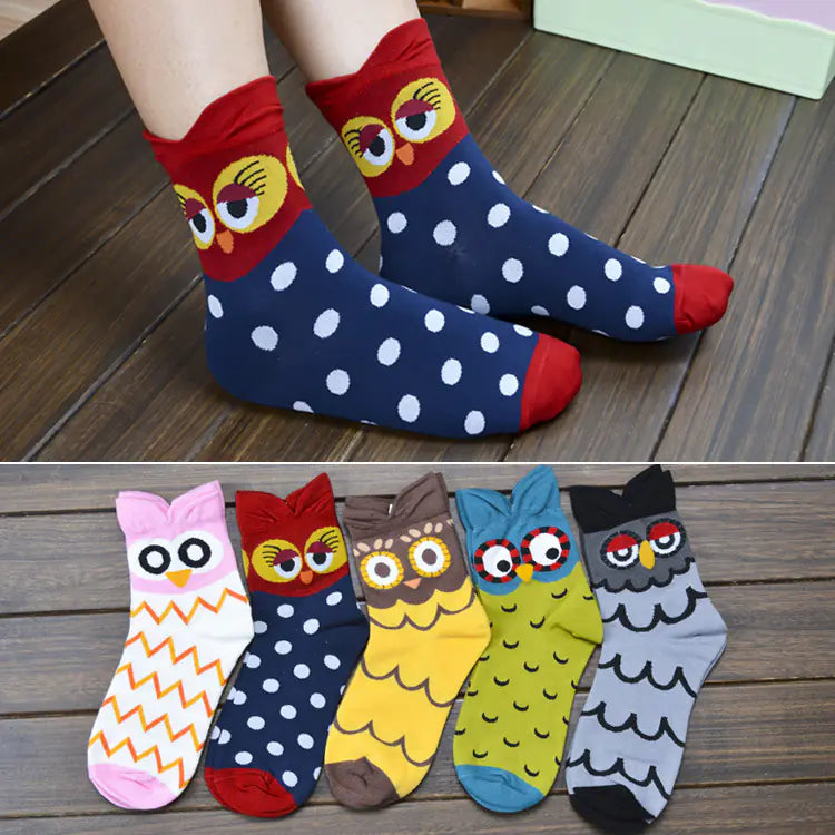 3D Owl Socks