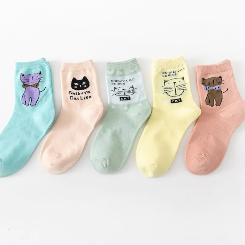 Cartoon Cat Ankle Socks