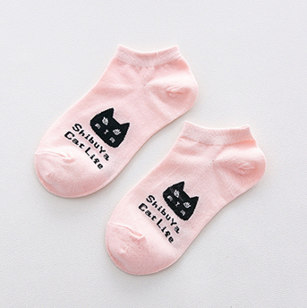 Cartoon Cat Cotton Ankle Socks