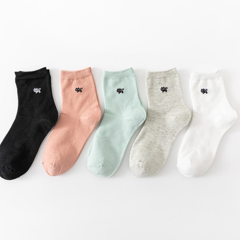 Cartoon Cat Cotton Ankle Socks