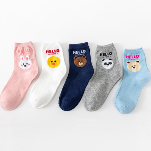 Cartoon Cat Cotton Ankle Socks