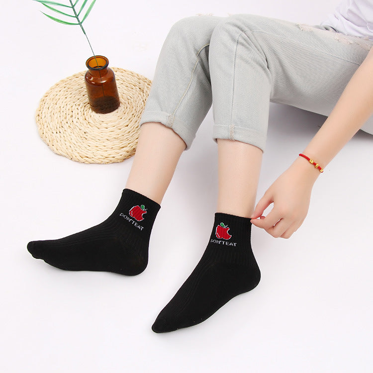 Harajuku Strawberry Print Socks