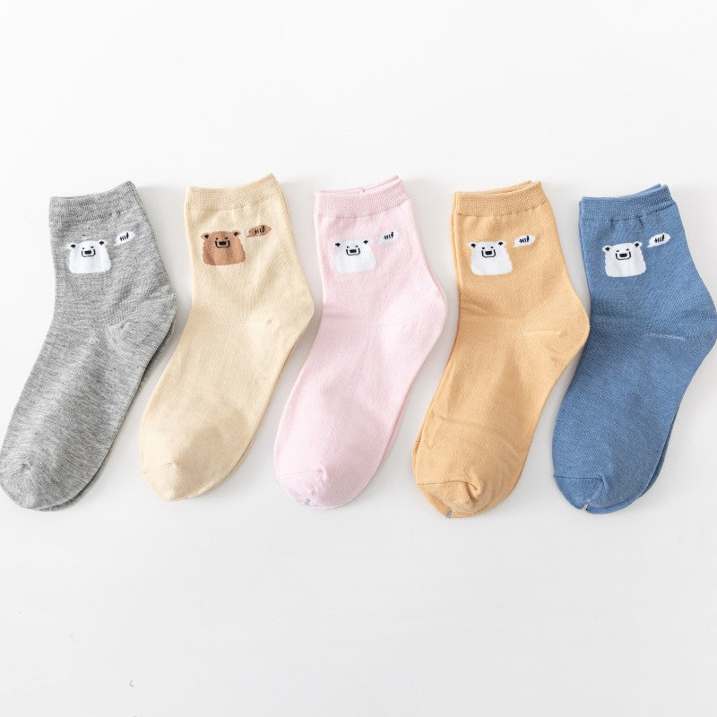 Cartoon Cat Cotton Ankle Socks