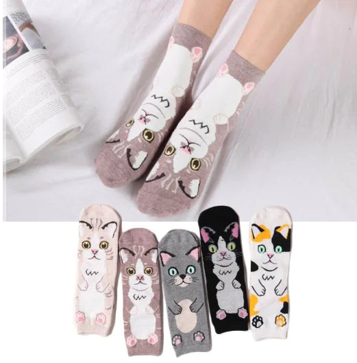 Cat Mid-Calf Socks